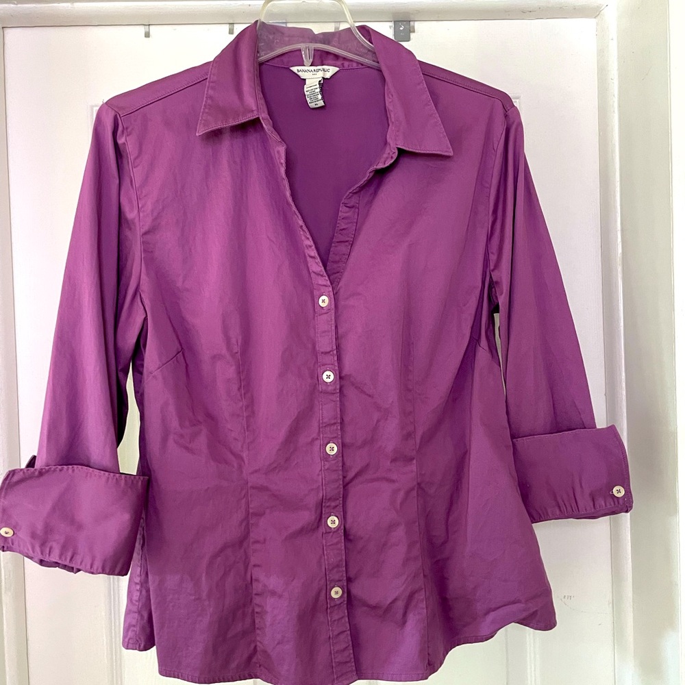 Banana Republic stretch button down 3/4 sleeve